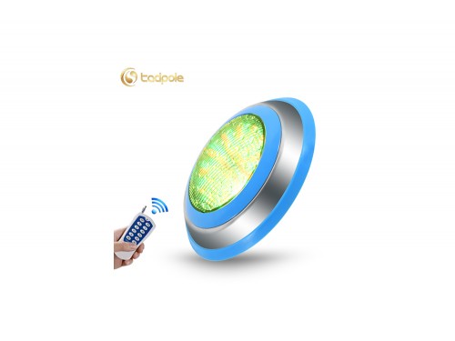 Прожектор накладной из нерж. стали рамка синяя (18Вт/12В) LED RGB с пультом Tadpole JKD-YC230-SP