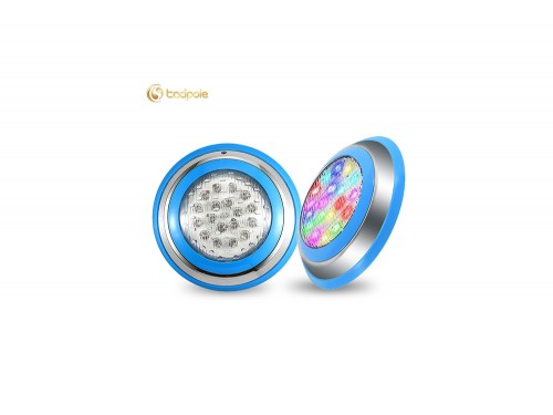 Прожектор накладной из нерж. стали рамка синяя (18Вт/12В) LED RGB с пультом Tadpole JKD-YC230-SP
