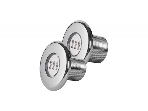 Прожектор встр.из нерж.стали 1 1/2 (18Вт/12В) LED RGB WAKING HJ-FG-SS100 -1,5