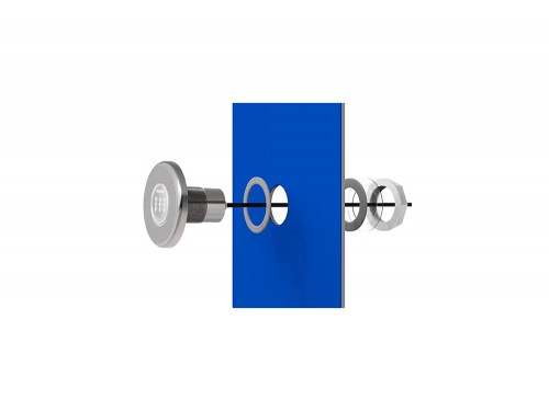 Прожектор встр.из нерж.стали 1 1/2 (18Вт/12В) LED RGB WAKING HJ-FG-SS100 -1,5
