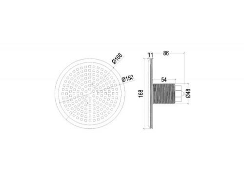 Прожектор встраиваемый 1 1/2 (18Вт/12В) LED RGB WAKING HJ-FG-PC168-1,5