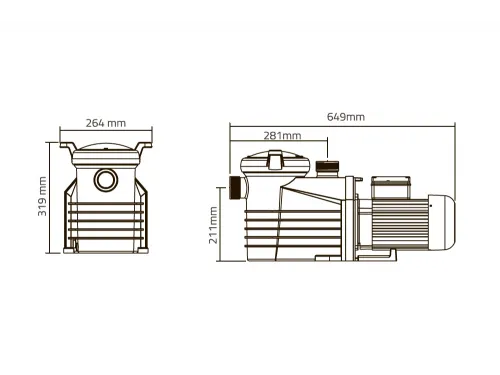 Насос (12.4 м3/ч, 0.75 кВт/ч, 220В) Emaux E-Turbo ET075 (Opus) 9022401