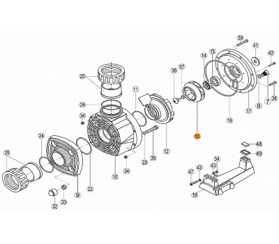 Крыльчатка насоса KAP-450 Kripsol RKA 136.A/RBH0007.15R/RPUM0013.18R