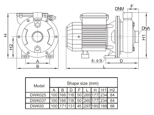 Насос (4.8 м3/ч, 0.37 кВт/ч, 220В) Mayer Schwimmbad DWK50