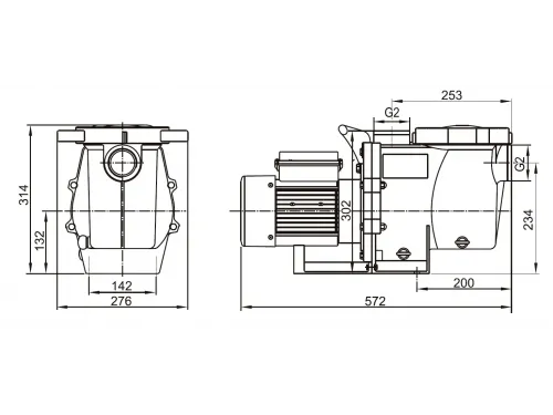 Насос (25.6 м3/ч, 1.5 кВт/ч, 220В) Mayer Schwimmbad SGB200