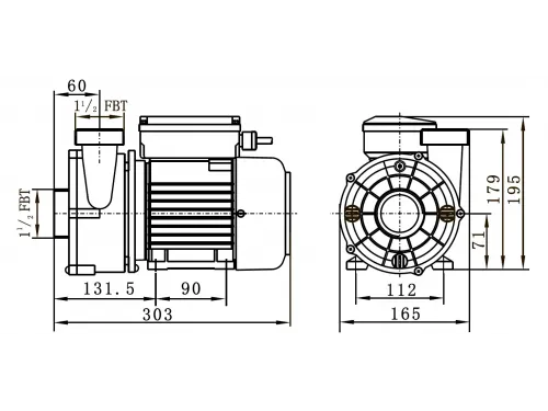 Насос (24.7 м3/ч, 1.1 кВт/ч, 220В) Mayer Schwimmbad WTC150-AB