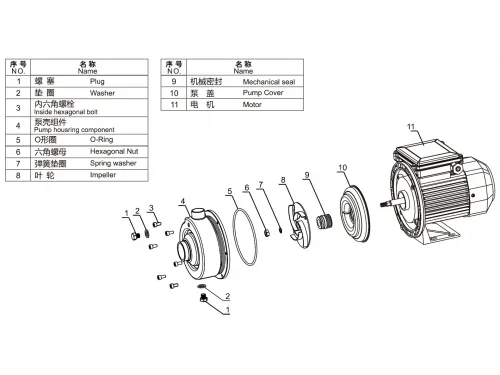Насос (4.8 м3/ч, 0.37 кВт/ч, 220В) Mayer Schwimmbad DWK50