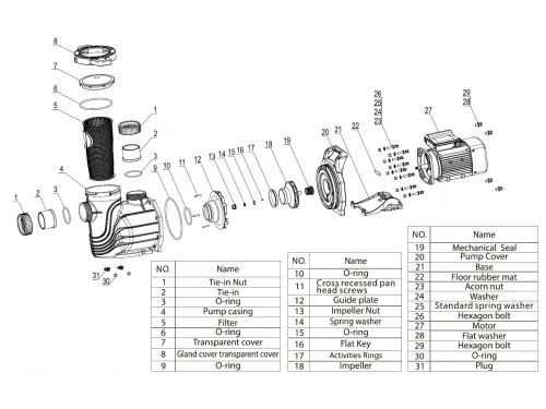 Насос (39.8 м3/ч, 2.2 кВт/ч, 380В) Mayer Schwimmbad SGE300T