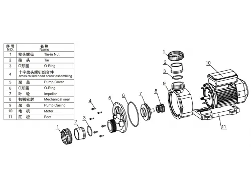 Насос (20 м3/ч, 0.9 кВт/ч, 220В) Mayer Schwimmbad TDA120