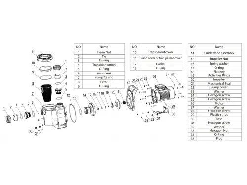 Насос (20.7 м3/ч, 1.1 кВт/ч, 220В) Mayer Schwimmbad SGB150