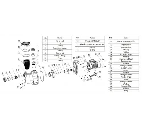 Насос (30 м3/ч, 1.85 кВт/ч, 380В) Mayer Schwimmbad SGB250T