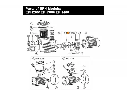 Рабочее колесо насоса SPH200/EPH200  Emaux  01400100