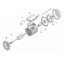 Крышка передняя эл.двигателя OK-33,51,71 (МЕС -63) Kripsol (7002.A/RMOT0001.01R)