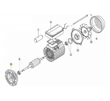 Крышка передняя эл.двигателя OK-33,51,71 (МЕС -63) Kripsol (7002.A/RMOT0001.01R)