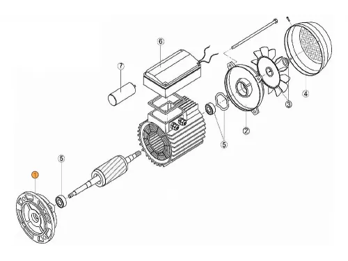 Крышка передняя эл.двигателя OK-33,51,71 (МЕС -63) Kripsol (7002.A/RMOT0001.01R)