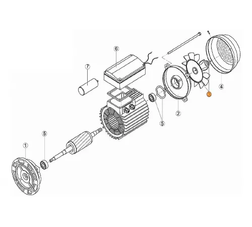 Вентилятор эл.двиг.насоса OK-33,51,71 NK-25,33 (МЕС-63)д.14мм Kripsol RBM1030.12R/RMOT0003.01R