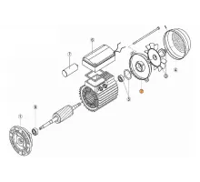 Крышка задняя эл.двигателя насоса OK-33, 51, 71 (МЕС -63) Kripsol (7301.A)/RBM1020.13R/RMOT0002.01R