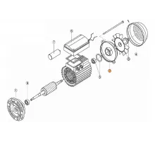 Крышка задняя эл.двигателя насоса OK-33, 51, 71 (МЕС -63) Kripsol (7301.A)/RBM1020.13R/RMOT0002.01R