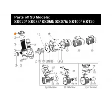 Крышка префильтра насоса SS Emaux (031101/01041025/01201031)