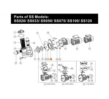 Крышка задняя (фланец) насоса SS Emaux (031109/01021065)