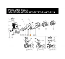 Крышка задняя (фланец) насоса SS Emaux (031109/01021065)