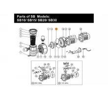 Сальник (компл.) насосов SB/UPH Emaux  04015001/04015046/113005935/E020001