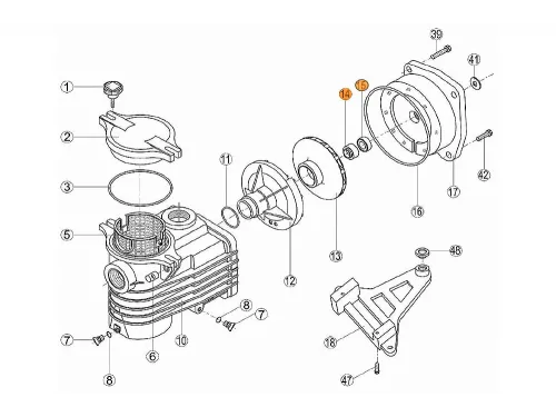 Сальник (из 2-х ч.) насоса ОК, KS Kripsol RKS 200.A/RPUM1415.01R