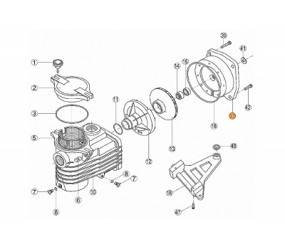 Крышка задняя (фланец) насоса OK Kripsol ROK 170.A/RBH0008.01R/RPUM0017.01R