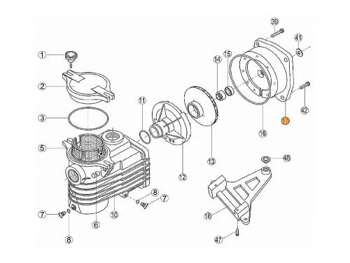 Крышка задняя (фланец) насоса OK Kripsol ROK 170.A/RBH0008.01R/RPUM0017.01R