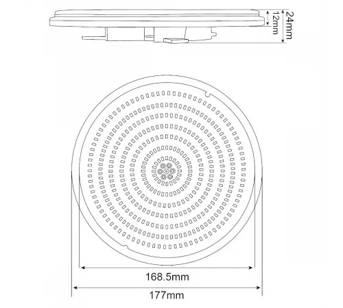 Лампа светодиодная 24Вт AML 12В для прожекторов RGB 260-280мм (HX-RF178-SMD2358-333)