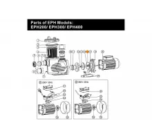 Прокладка крышки задней (фланца) насоса EPH Emaux 02010212