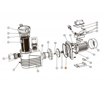 Прокладка крышки задней (фланца) насоса   E-Turbo Emaux 111990019