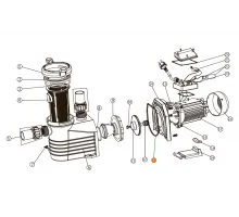 Прокладка крышки задней (фланца) насоса   E-Turbo Emaux 111990019