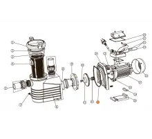 Прокладка крышки задней (фланца) насоса   E-Turbo Emaux 111990019