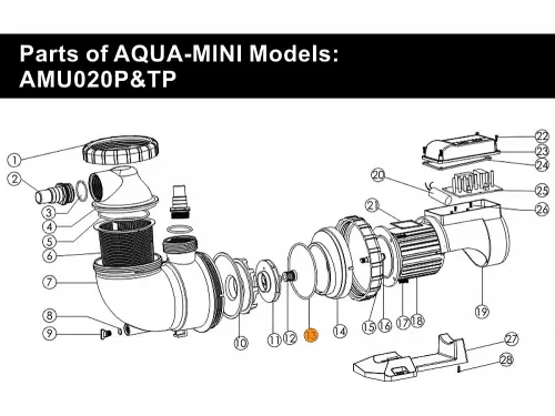 Прокладка крышки задней (фланца) насоса AQUA-MINI Emaux (02020011)
