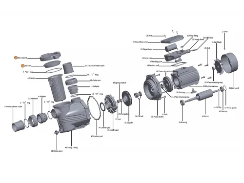 Муфта с крышкой префильтра насоса HFC 02 ( компл.) Happy Pump