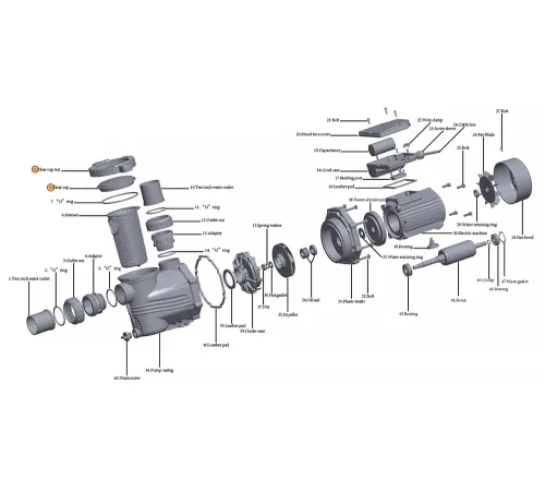 Муфта с крышкой префильтра насоса HFC 02 ( компл.) Happy Pump