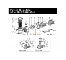 Прокладка крышки задней (фланца) насоса SB Emaux СP-01W-14 (02011093)