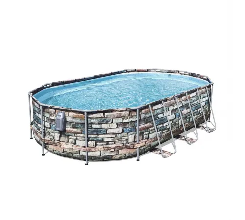 Каркасный бассейн Bestway 56719 (610х366х122, карт. фильтр, лестница, консоль Comfort Jet)