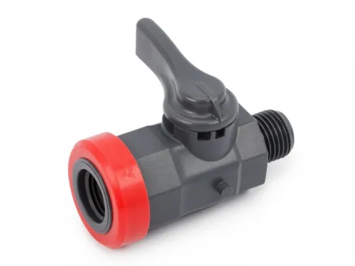 Кран шаровый, ПВХ, наружная и внутренняя резьба G 1/4” 64-04-014-00