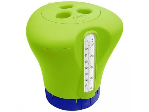 Биопоплавок дозатор Kokido K619BU (табл. 75 мм) зеленый с термометром 