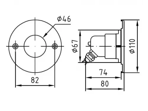 Прожектор галогенный  50Вт Hugo Lahme 12В оправа н/с (4240020)