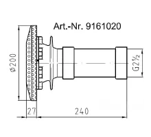 Водозабор Fitstar 9161020, ВР 2 1/2", 16 м3/ч, 200 мм