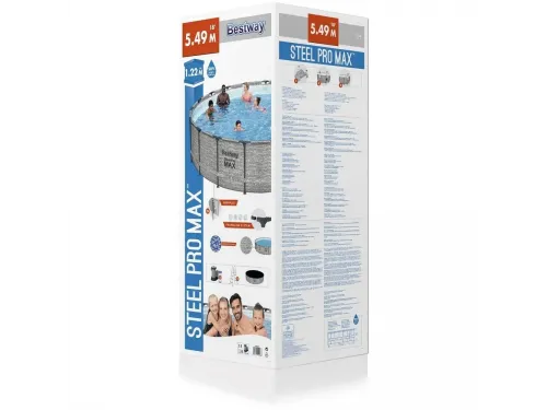 Каркасный бассейн Bestway Steel Pro 5618Y (549х122 см), с картриджным фильтром, лестницей и защитным тентом