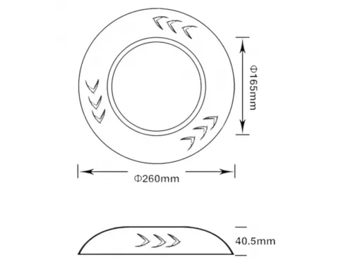 Прожектор светодиодный 24Вт AML RGB 260мм 12В оправа пластик (HX-WH260-333P)