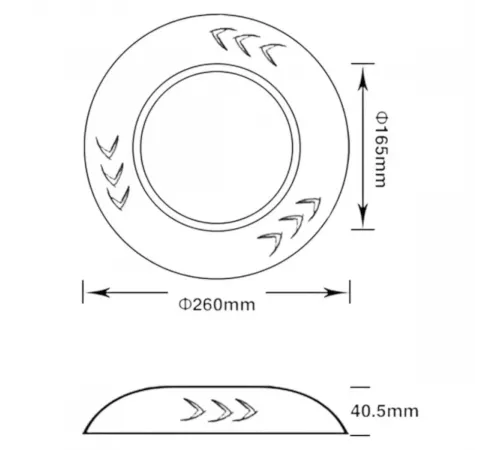 Прожектор светодиодный 18Вт AM RGB 260мм 12В оправа пластик (HX-WH260-252P)