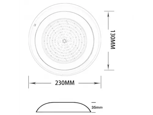 Прожектор светодиодный 18Вт AM RGB 230мм 12В оправа н/с AISI 316 (HX-WH230-252S)