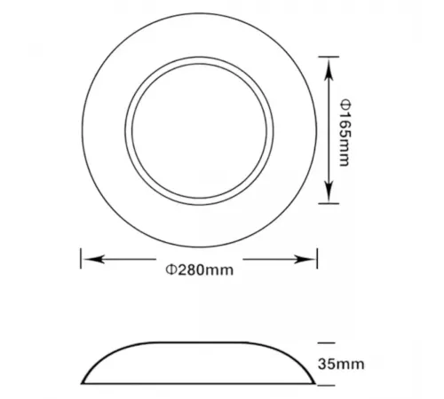 Прожектор светодиодный 24Вт AML Cool White 280мм 12В оправа н/с AISI 316 (HX-WH280-333SW)
