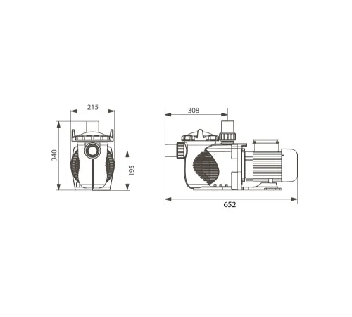 Насос (28.5 м3/ч, 2.2 кВт/ч, 220В) Emaux SPH300 (Opus) 88029609