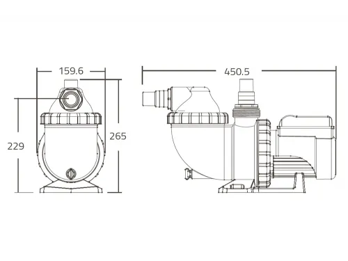 Насос (6 м3/ч, 0.2 кВт/ч, 220В) Emaux AMU016TP (Opus) 88028320
